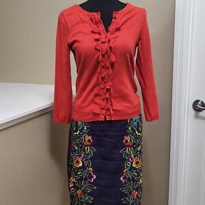 Anthropologie Cardigan & Skirt Combo
